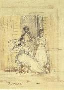 Edouard Manet Etude Pour 'Le balcon' (mk40) oil painting